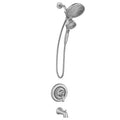 Single Handle 6-Spray Tub Shower Faucet with Rainshower Brushed Nickel B314760
