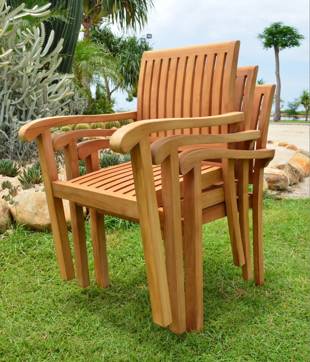 Teak Wood Outdoor Dining Chair K147083