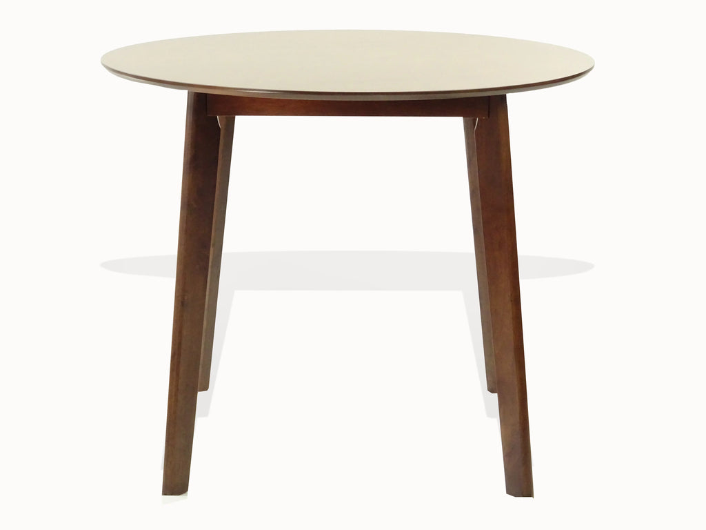 Round Wood Dining Table Medium Brown Finish Y94343