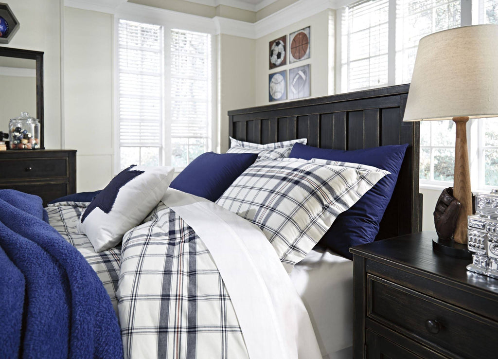 Black Twin Panel Headboard A757729