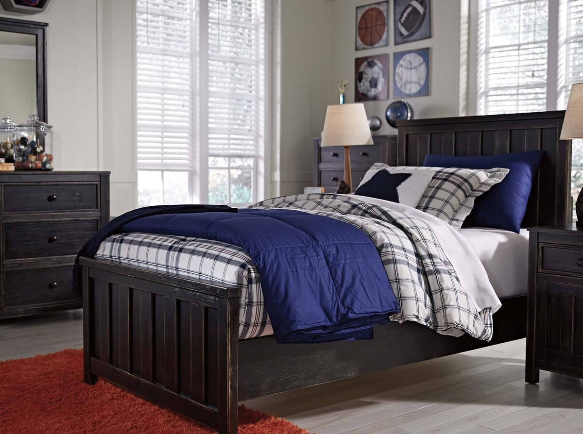 Black Twin Panel Headboard A757729