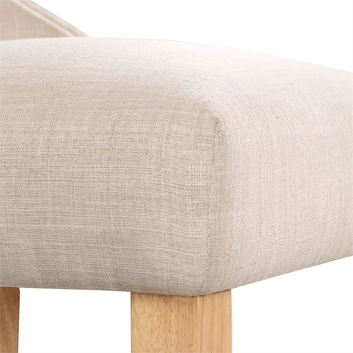 Ivory Fabric Wing-Back Side Chair Set of 2 G301253