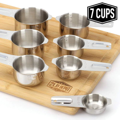 18/8 Stainless Steel 7 Piece Measuring Cups Set V518823