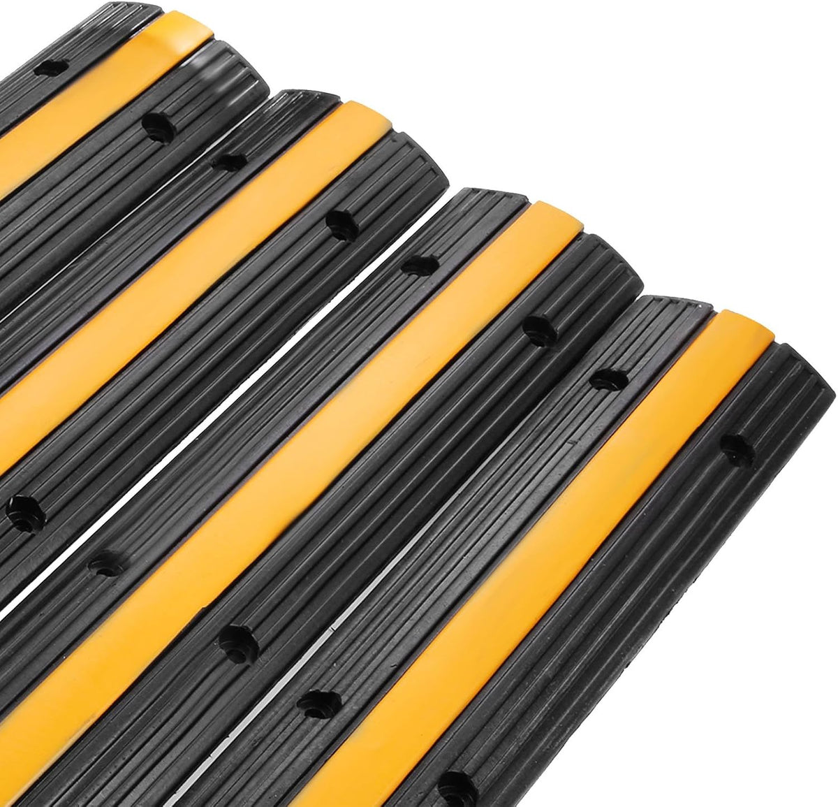 Rubber Cable Protector Speed Bump (4 Pack Single Channel) Pack of 2 S1002