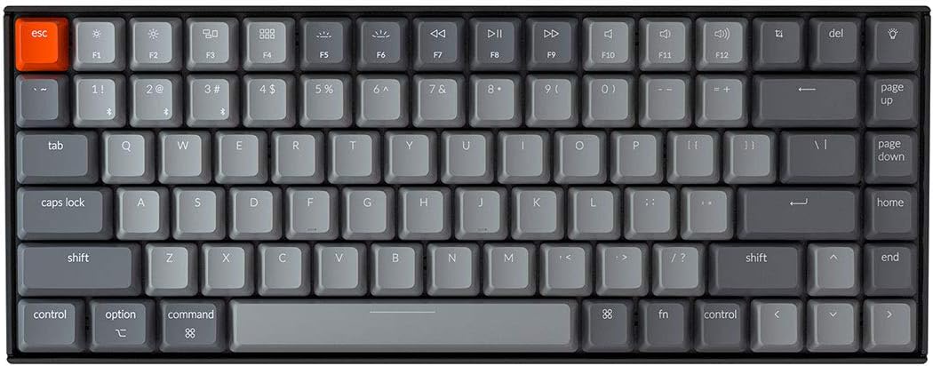 75% Layout RGB Bluetooth Wireless Mechanical Keyboard with Gateron G Pro Red Switch, Compact 84 Key USB Wired Gaming Keyboard T712