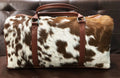 Real Cow Skin Leather Travel Duffle Bag J3465