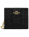 Snap Wallet In Signature Leather (Black) F277