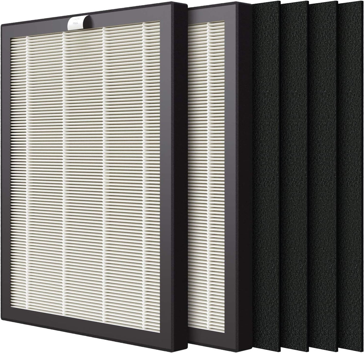 2 Pack HEPA Replacement Filter with 4 Carbon Pre Filters A720754