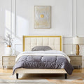 Full Size Platform Bed Frame Beige G644