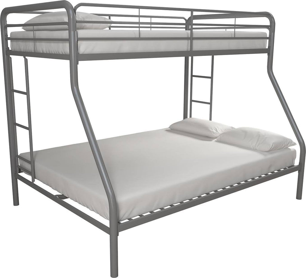 Twin Over Full Bunk Bed with Built-In Ladder Q9887
