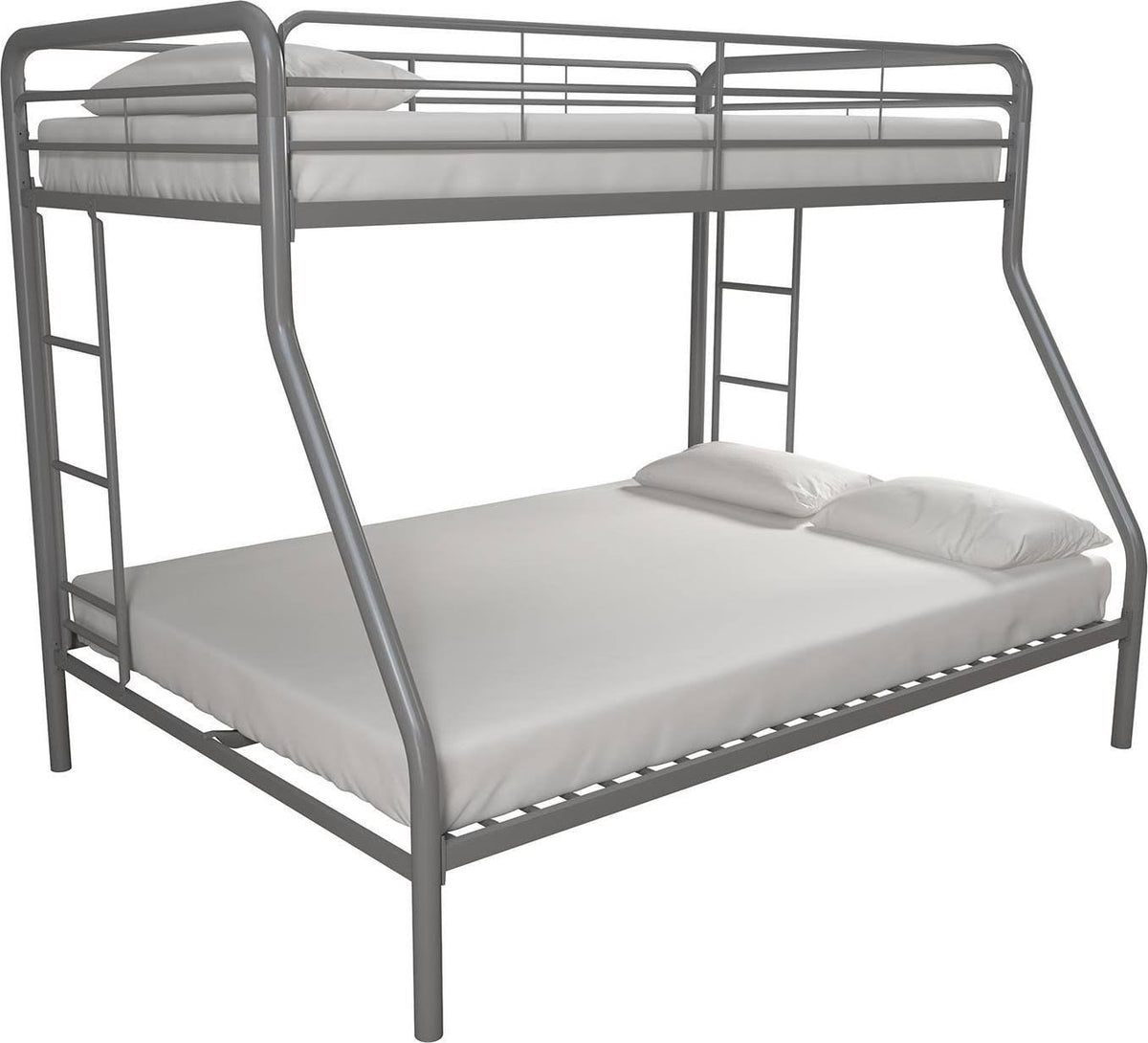 Twin Over Full Bunk Bed with Built-In Ladder Q9887