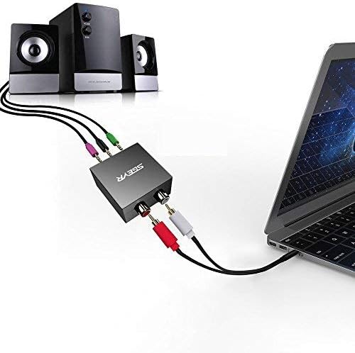 5.1 Audio Console Adapter Stereo RCA to 3 x 1/8 (3.5mm) Jack Bidirectional Conversion Pack of 2 G649374