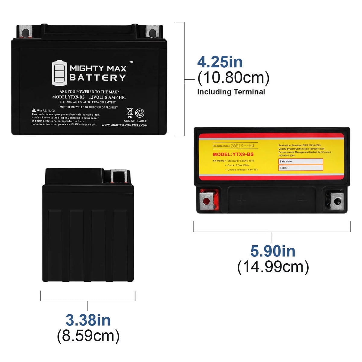 YTX9-BS Battery J129529
