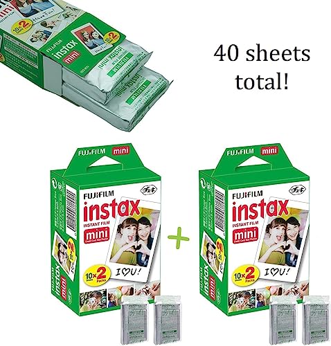 Ice White Instant Camera with Film and Accessories Bundle H807400