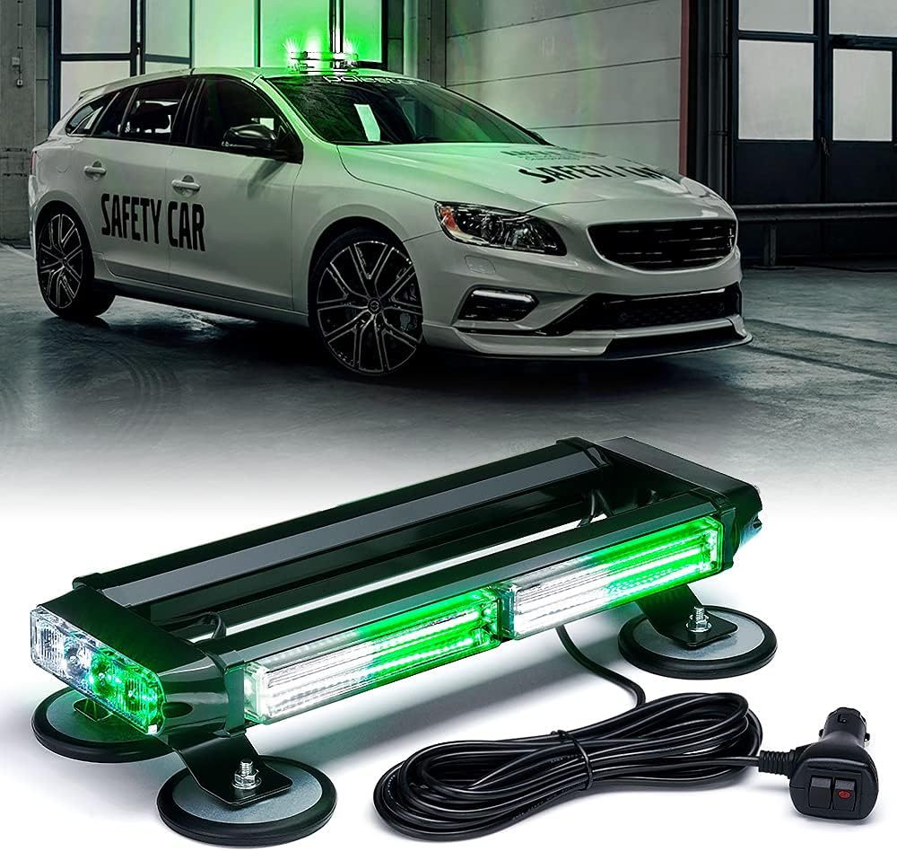Blue COB LED Strobe Light Bar with Magnetic Base, Pack of 2 M9774