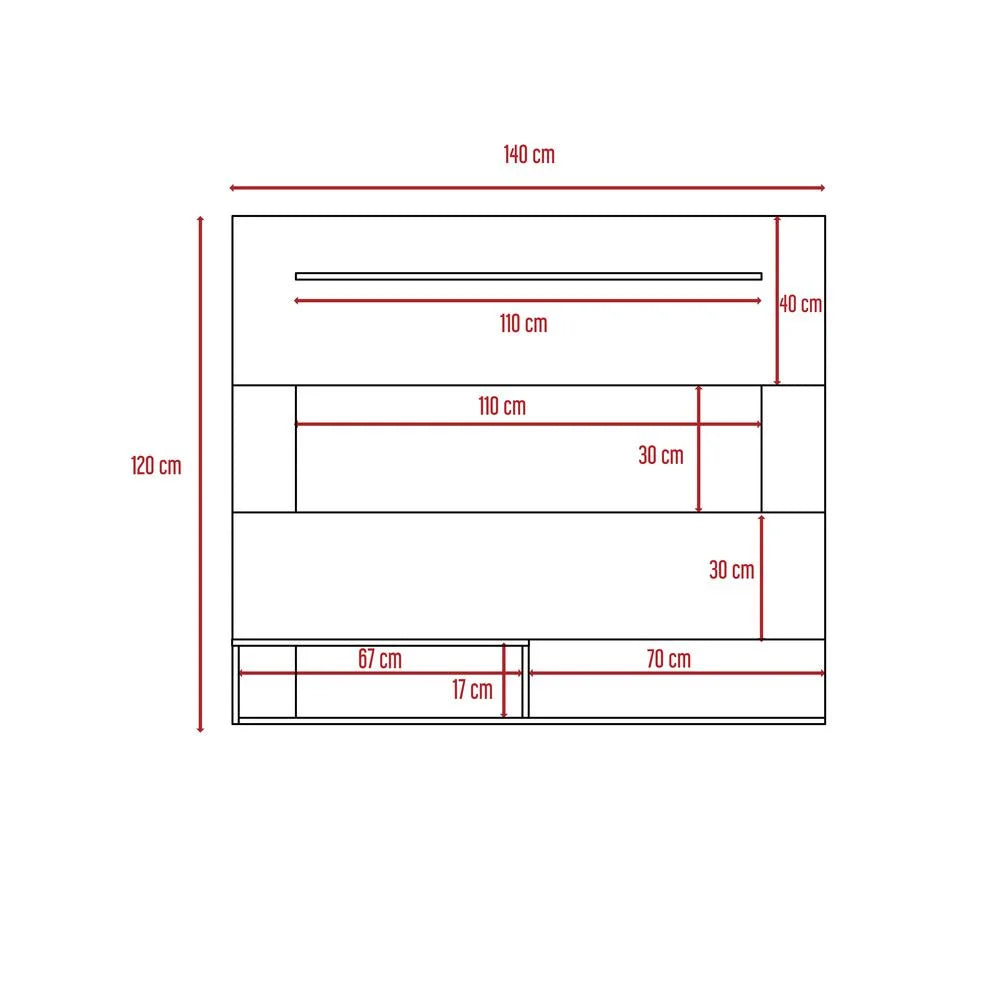 Light Pine Engineered Wood Entertainment Center B32014