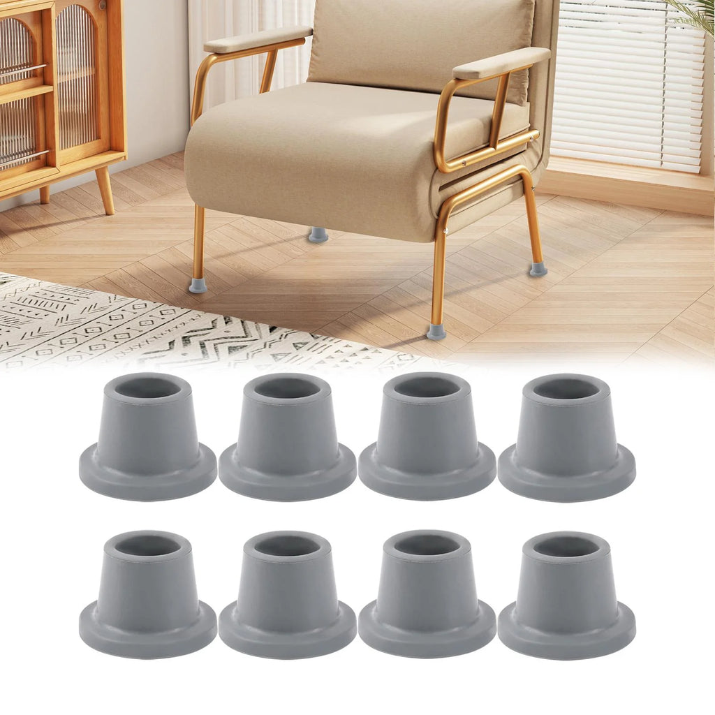8x Shower Chair Feet Gray Rubber H773