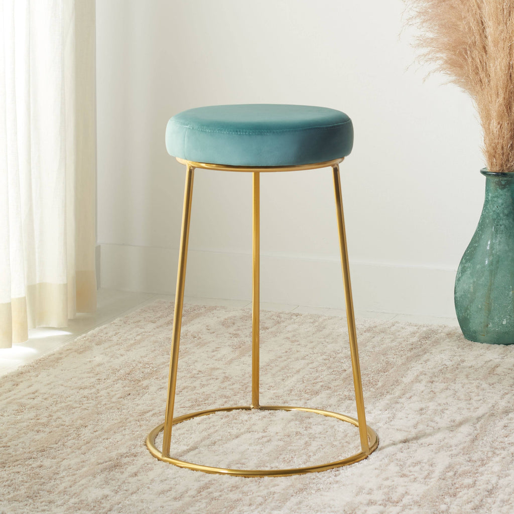 Round Counter Stool Seafoam Gold T180601