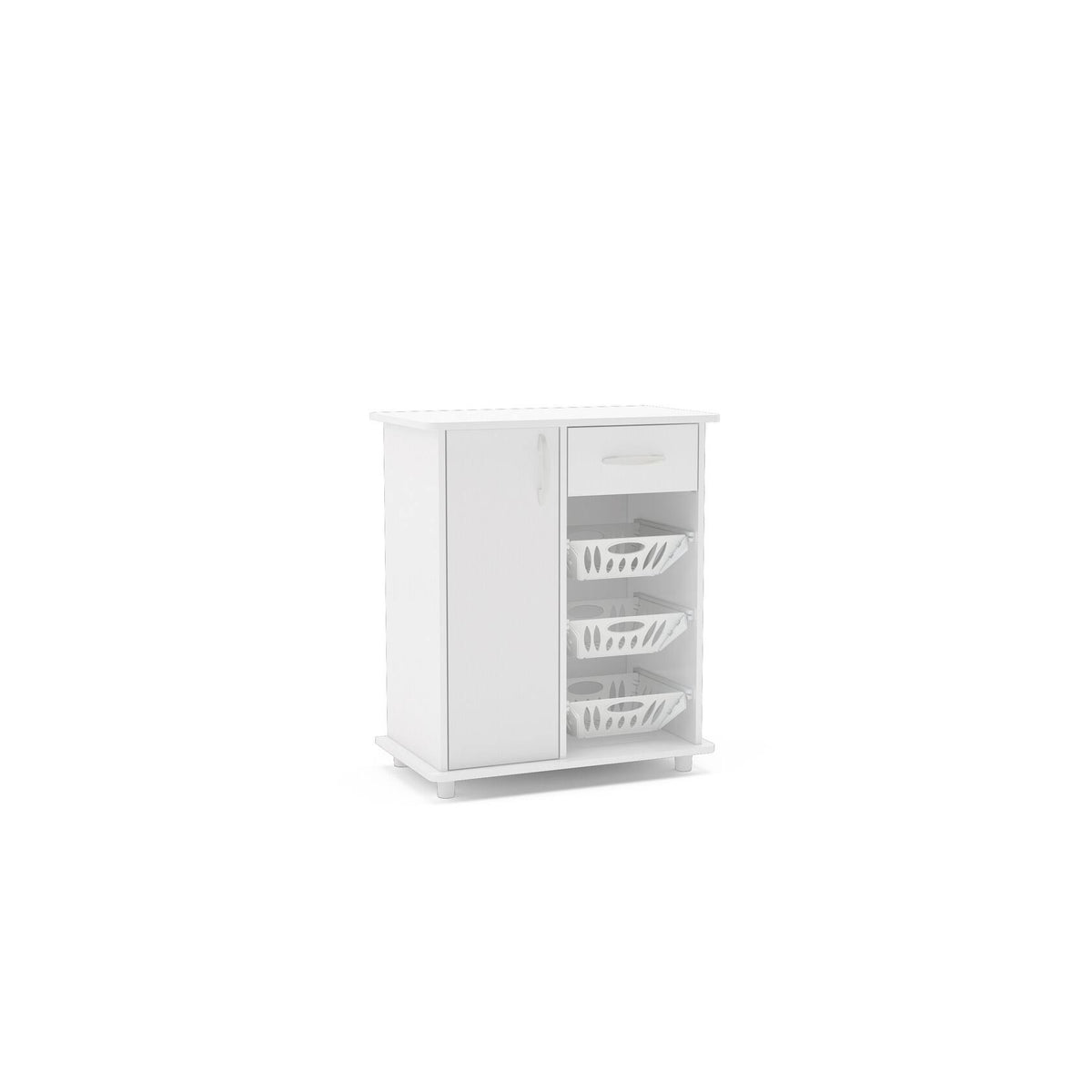 White Compact Kitchen Storage Cabinet D464003