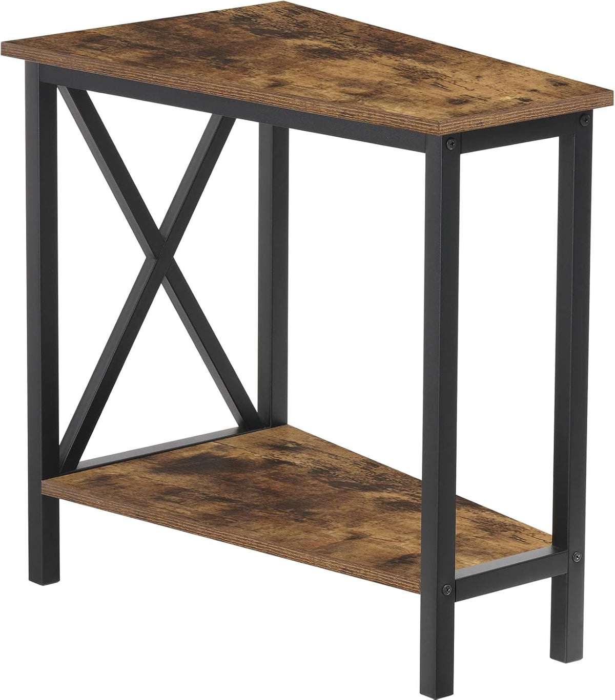 Wedge End Table with Storage Shelf T3044