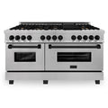 60 In. Dual Fuel Range with Matte Black Accents P5614