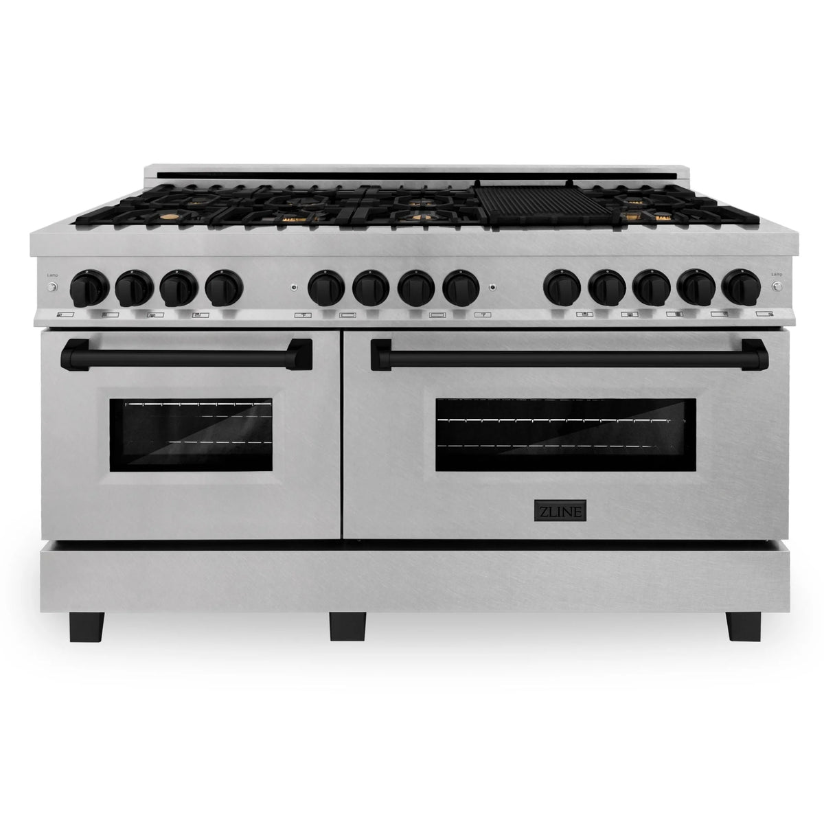 60 In. Dual Fuel Range with Matte Black Accents P5614