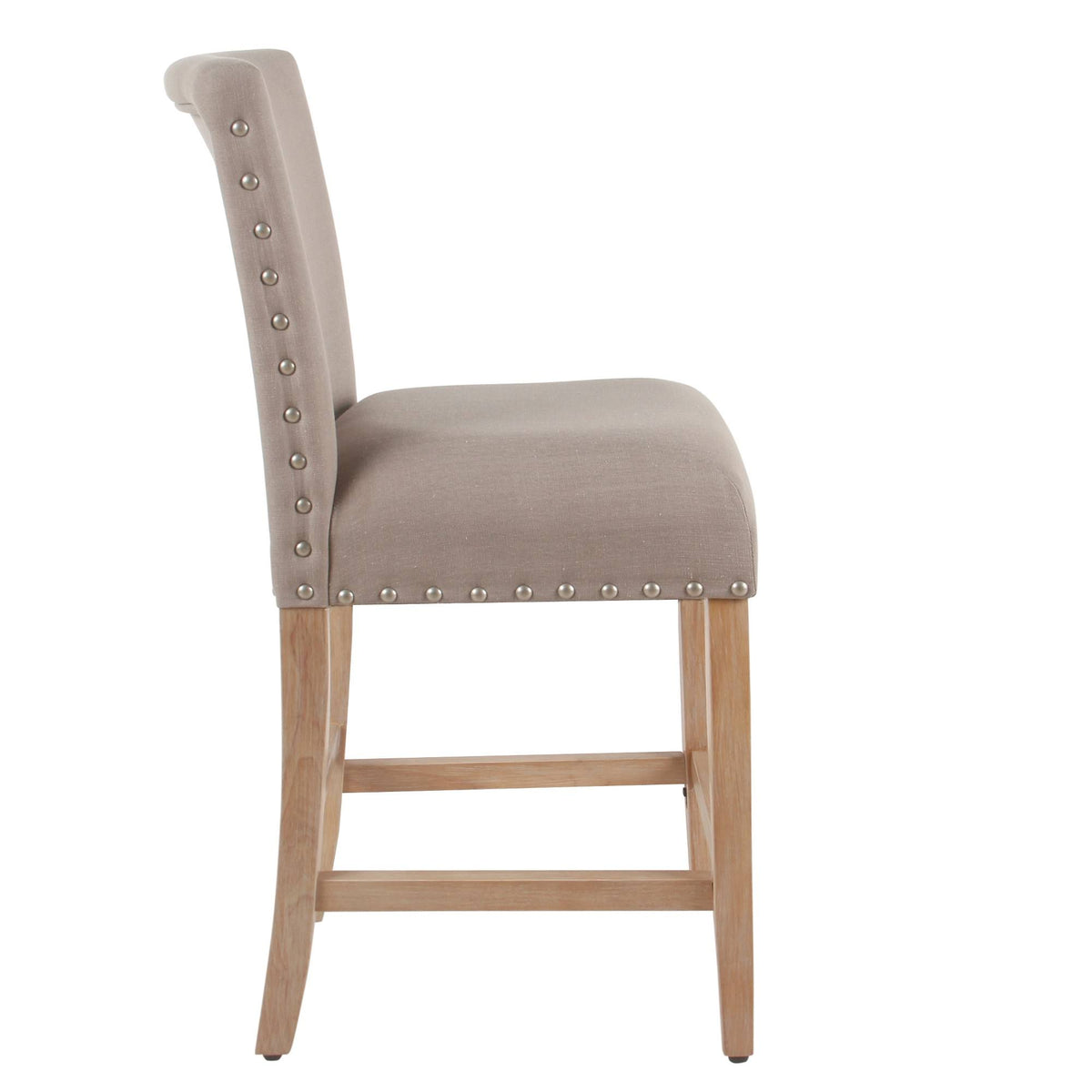 Tan Counter Stool with Nailheads U511
