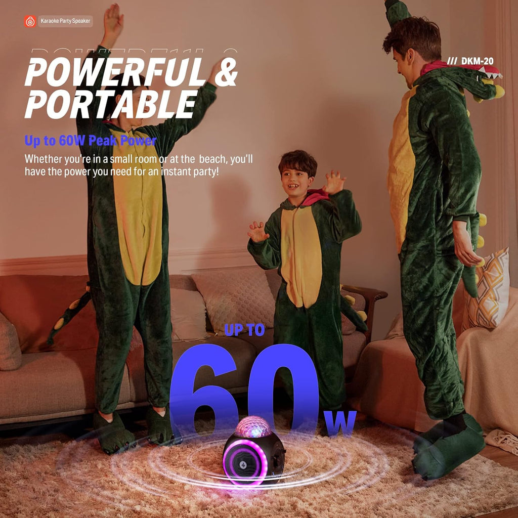 Portable Karaoke Machine Bluetooth PA Speaker System with Lights P22550