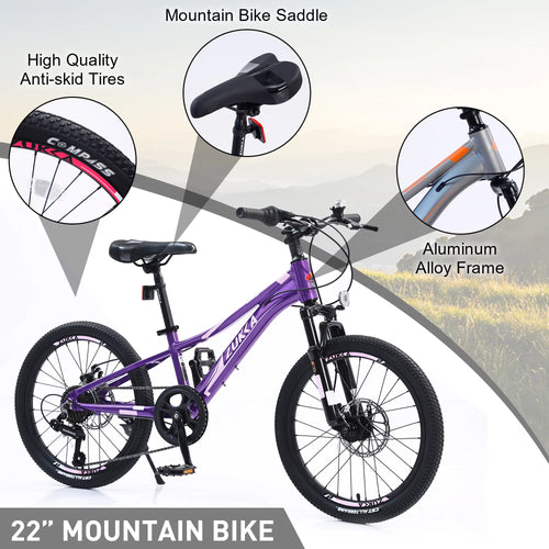 20 inch 7 Speed Kids Mountain Bike with Disc Brakes V867