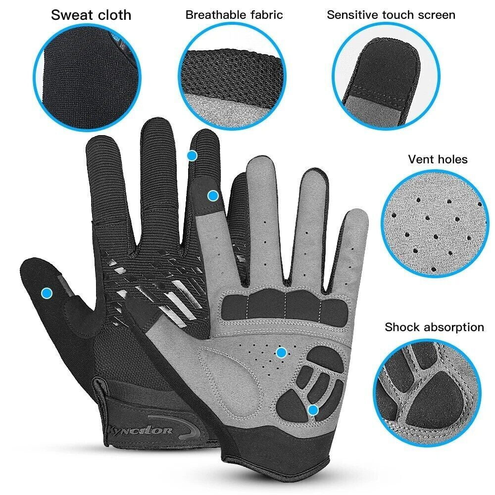 Full Finger Breathable Gel Pad Cycling Gloves D874