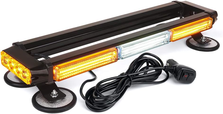 Blue COB LED Strobe Light Bar with Magnetic Base, Pack of 2 M9774