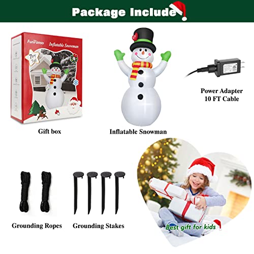7FT Christmas Inflatable Snowman with LED Light P577