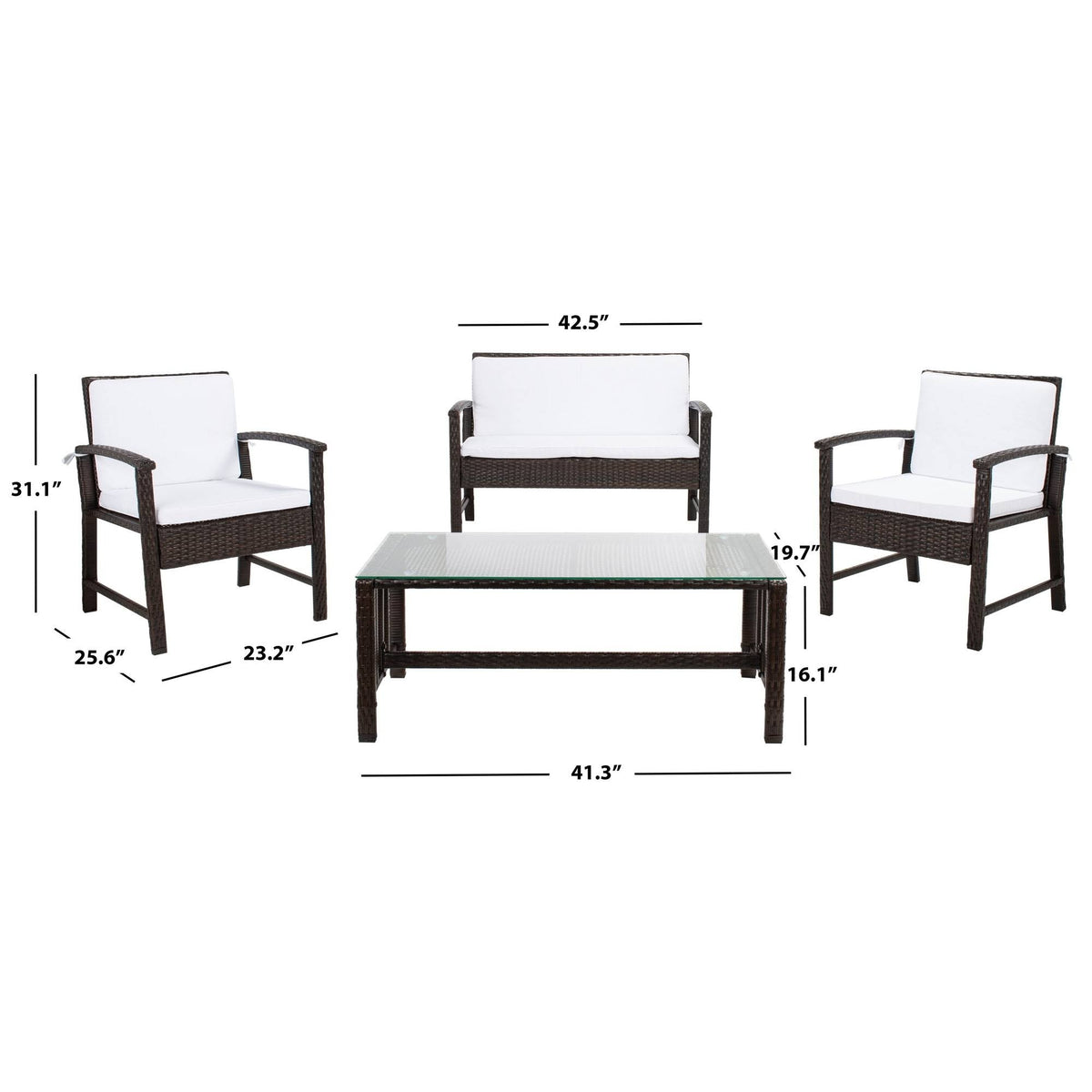 Brown / White Living Set E279