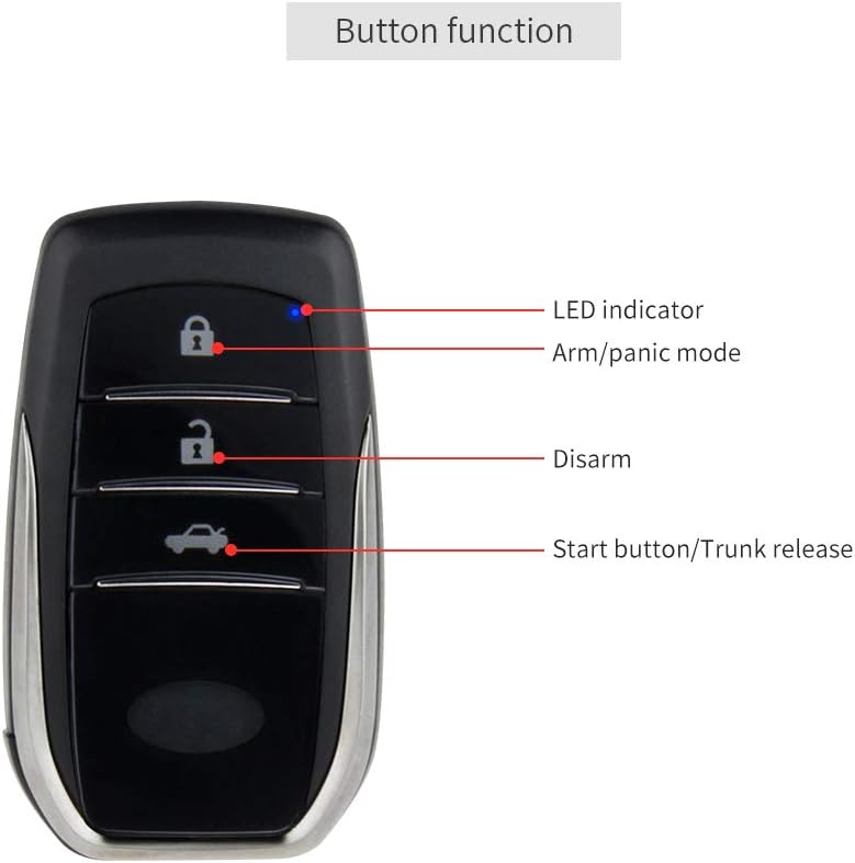 PKE Car Alarm System Keyless Entry Auto Start Push Start Button A22751