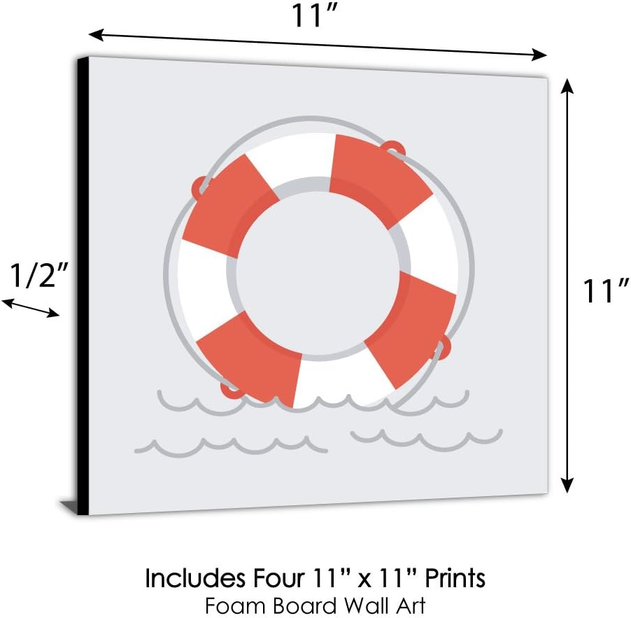 11 x 11 inches Kids Wall Art Set of 4 Prints F51723