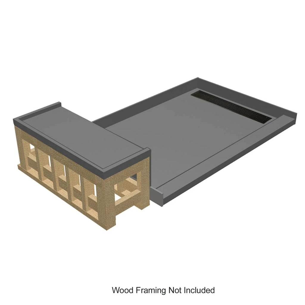 Rectangular Shower Base with Right Drain M205847