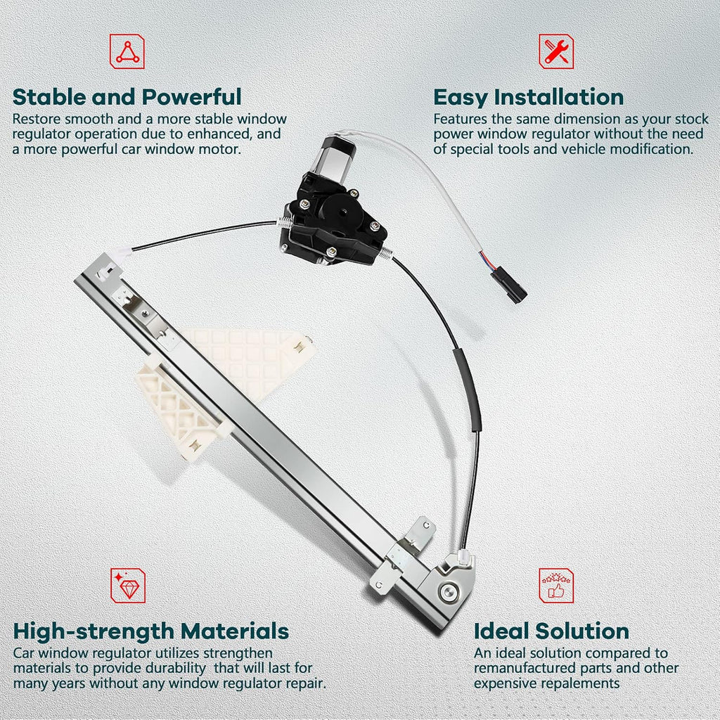 Power Window Regulator Rear Right Passenger Side with Motor Pack of 2 G6050