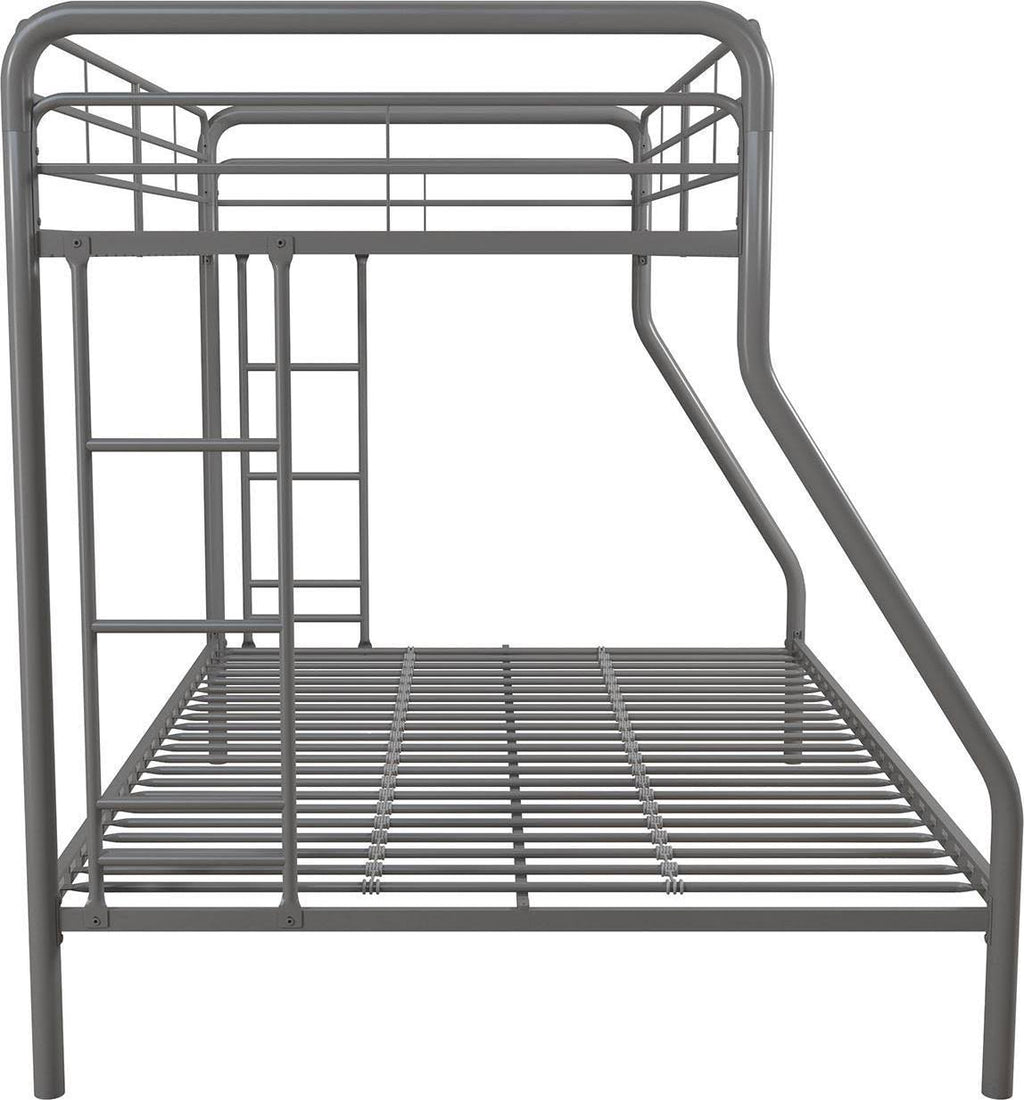 Twin Over Full Bunk Bed with Built-In Ladder Q9887