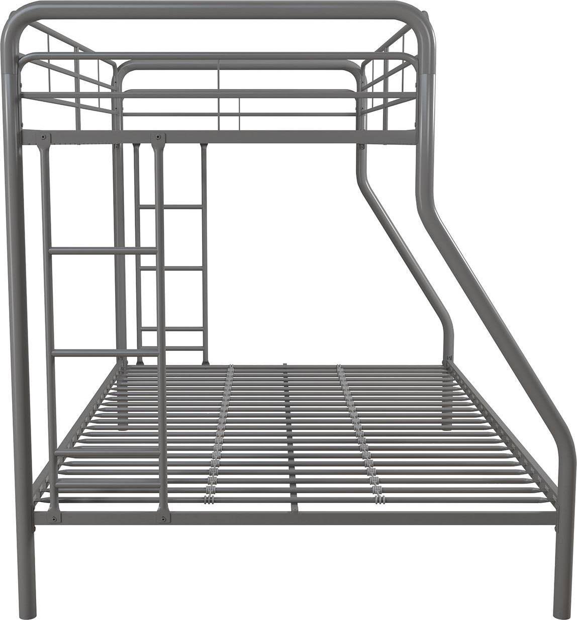 Twin Over Full Bunk Bed with Built-In Ladder Q9887