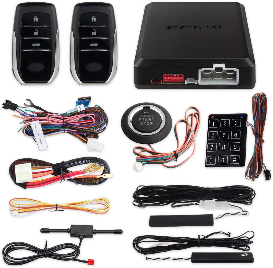 PKE Car Alarm System Keyless Entry Auto Start Push Start Button A22751