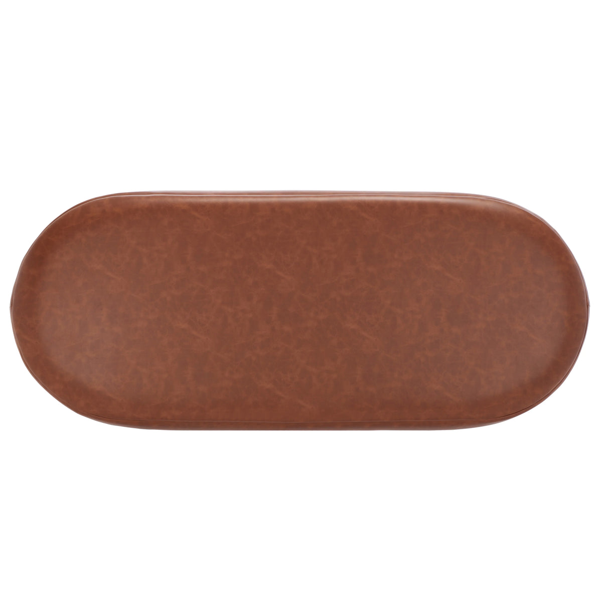 Cognac Leather Oval Bench H74313