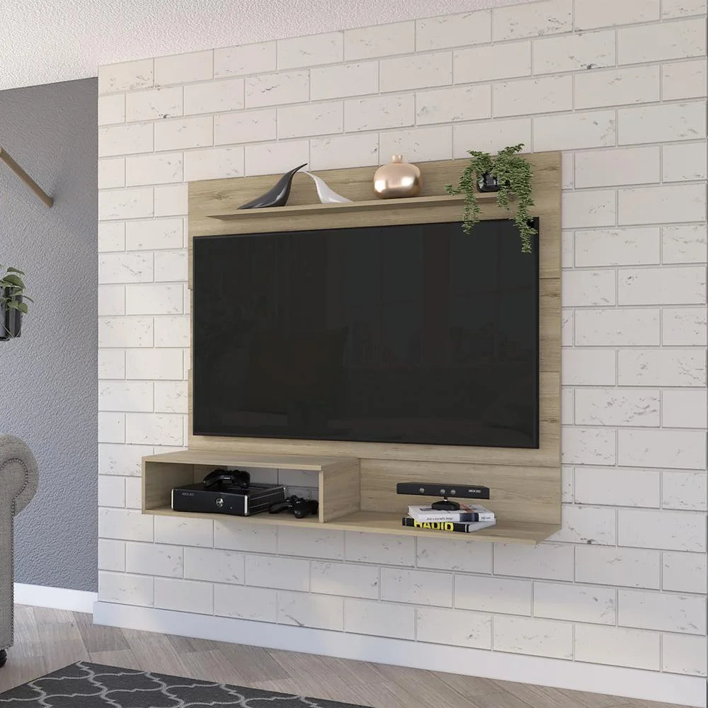 Light Pine Engineered Wood Entertainment Center B32014