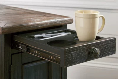 Chairside End Table with USB Ports & Outlets D11725