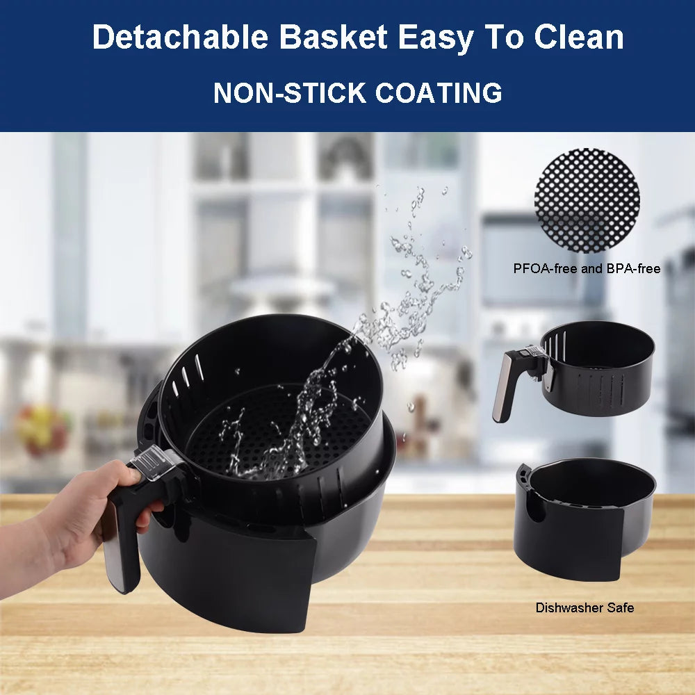 3.7 Quart Mechanical Air Fryer, Black Z440