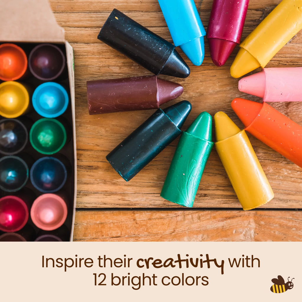 100% Pure Beeswax Crayons 12 Pack H401
