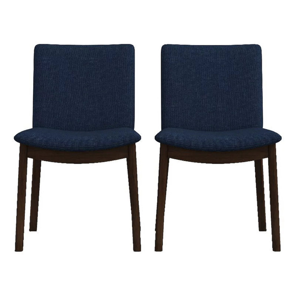 Navy Blue Fabric Dining Chair Set of 2 Y772005