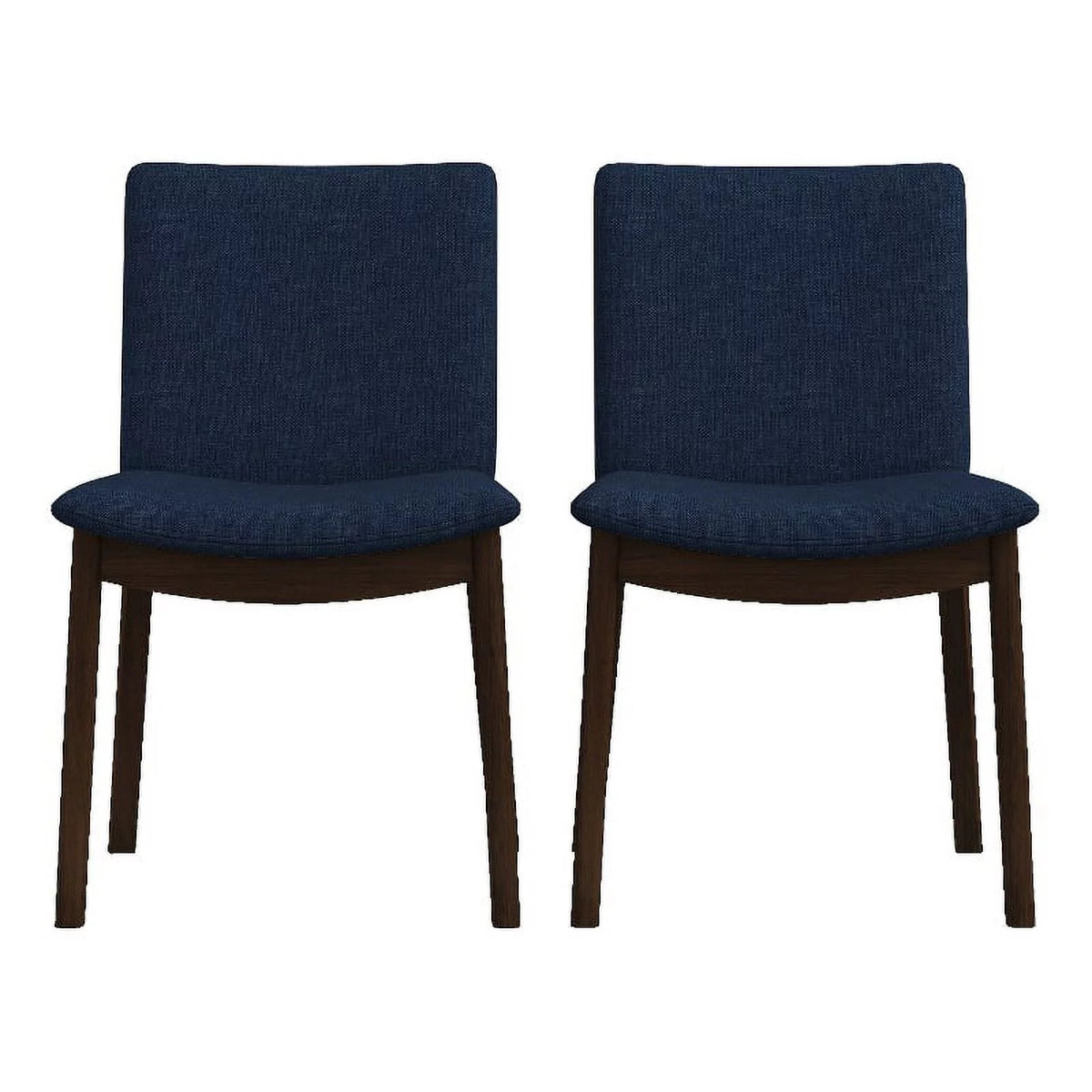 Navy Blue Fabric Dining Chair Set of 2 Y772005