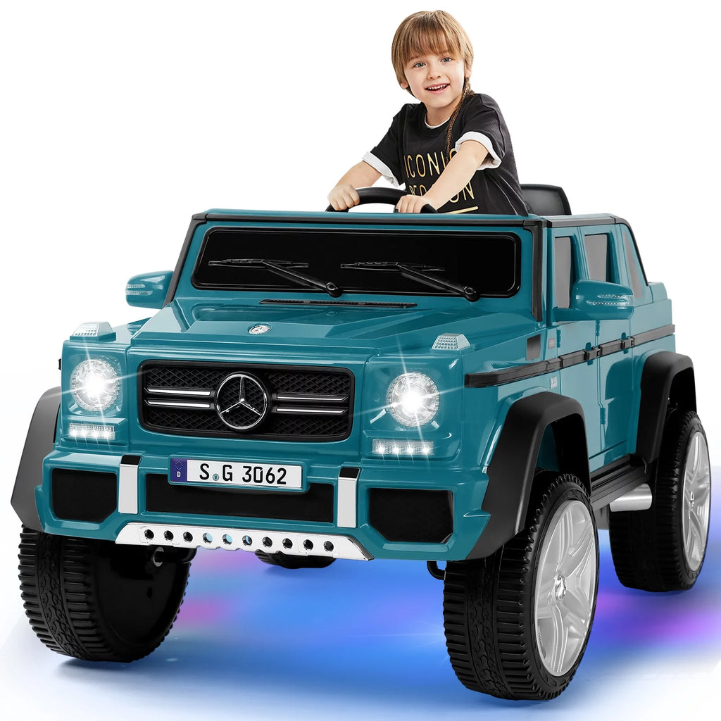12V Kids Ride On Car with Remote Control, 3 Speeds, LED Lights, Bluetooth, Music (Pink) G347