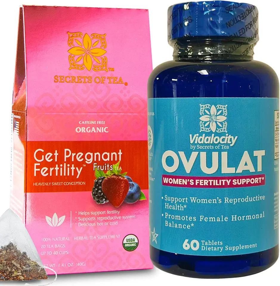 Fertility Tea and Supplements with Inositol, Vitex and Folate T17810