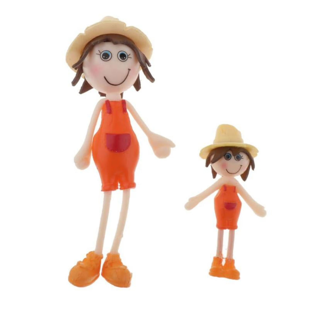 2Pcs Dollhouse Dolls Pretend Play Figures R2180